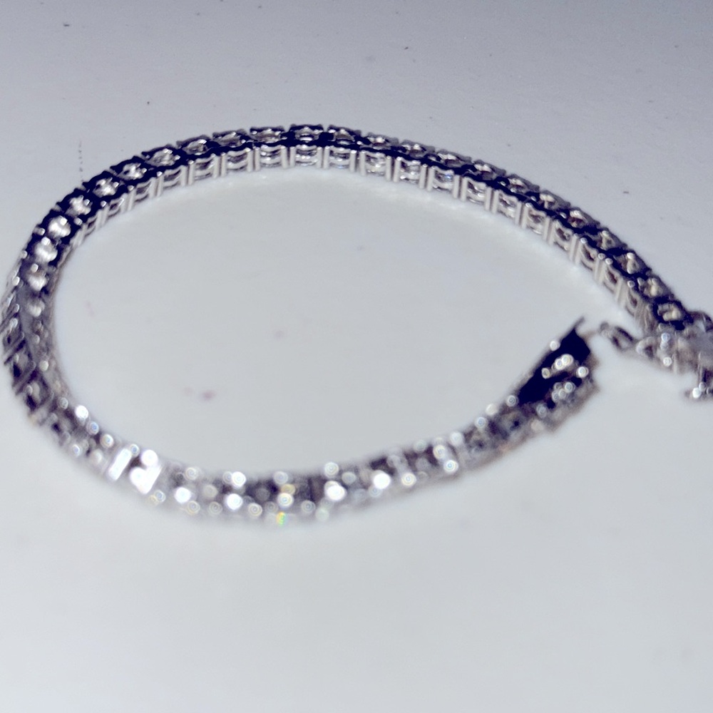 New Swarovski big stones 925 Elegant Silver Tennis Bracelet! - Picture 5 of 5